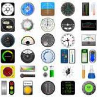 Copy 1 017 circular radial gauge linear gauge compass clock gauge meter instruments beaugauge control