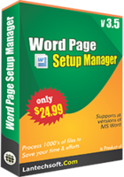 Word page setup manager